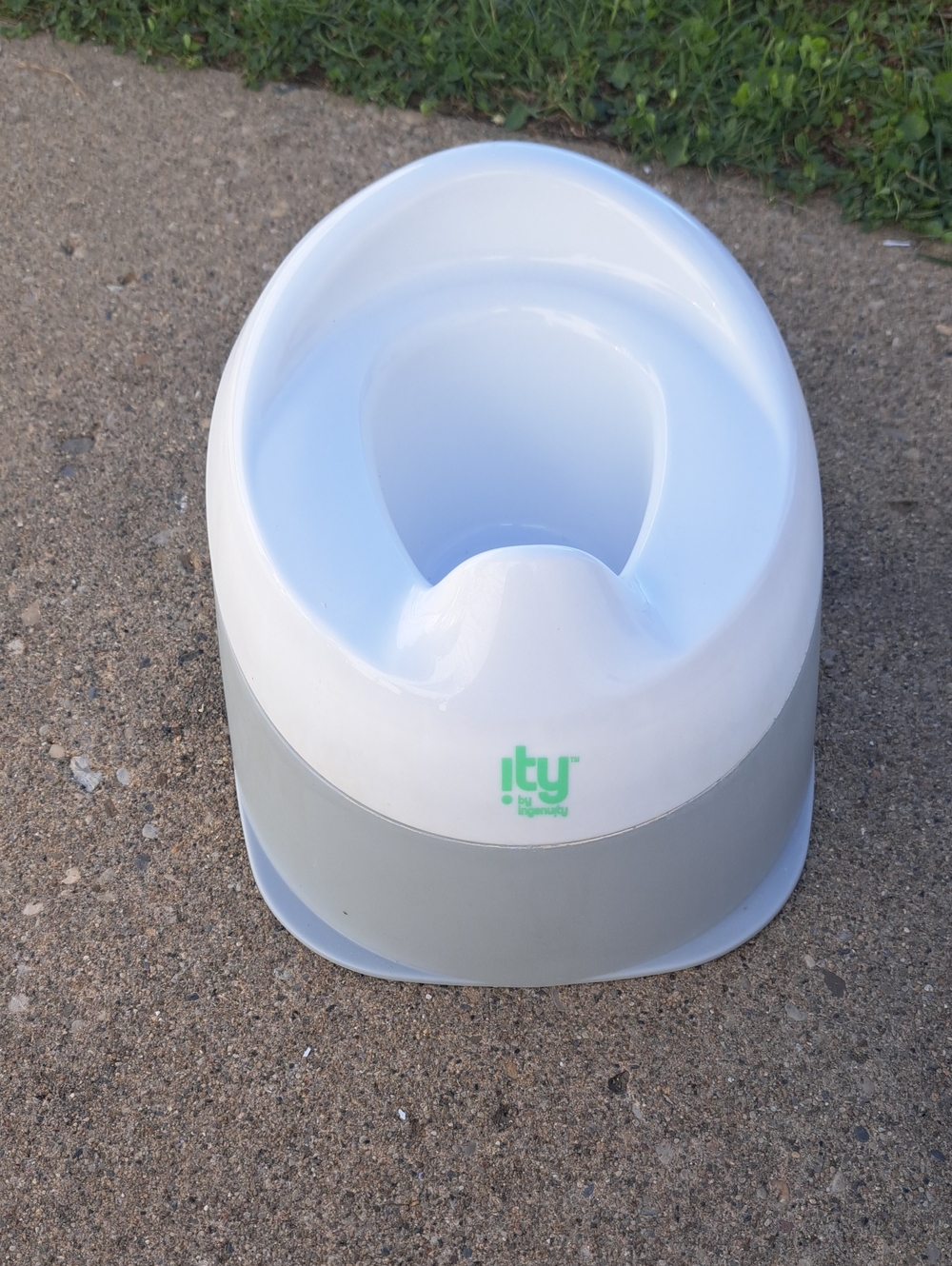 Ty Baby White and Gray Toddler Potty Seat